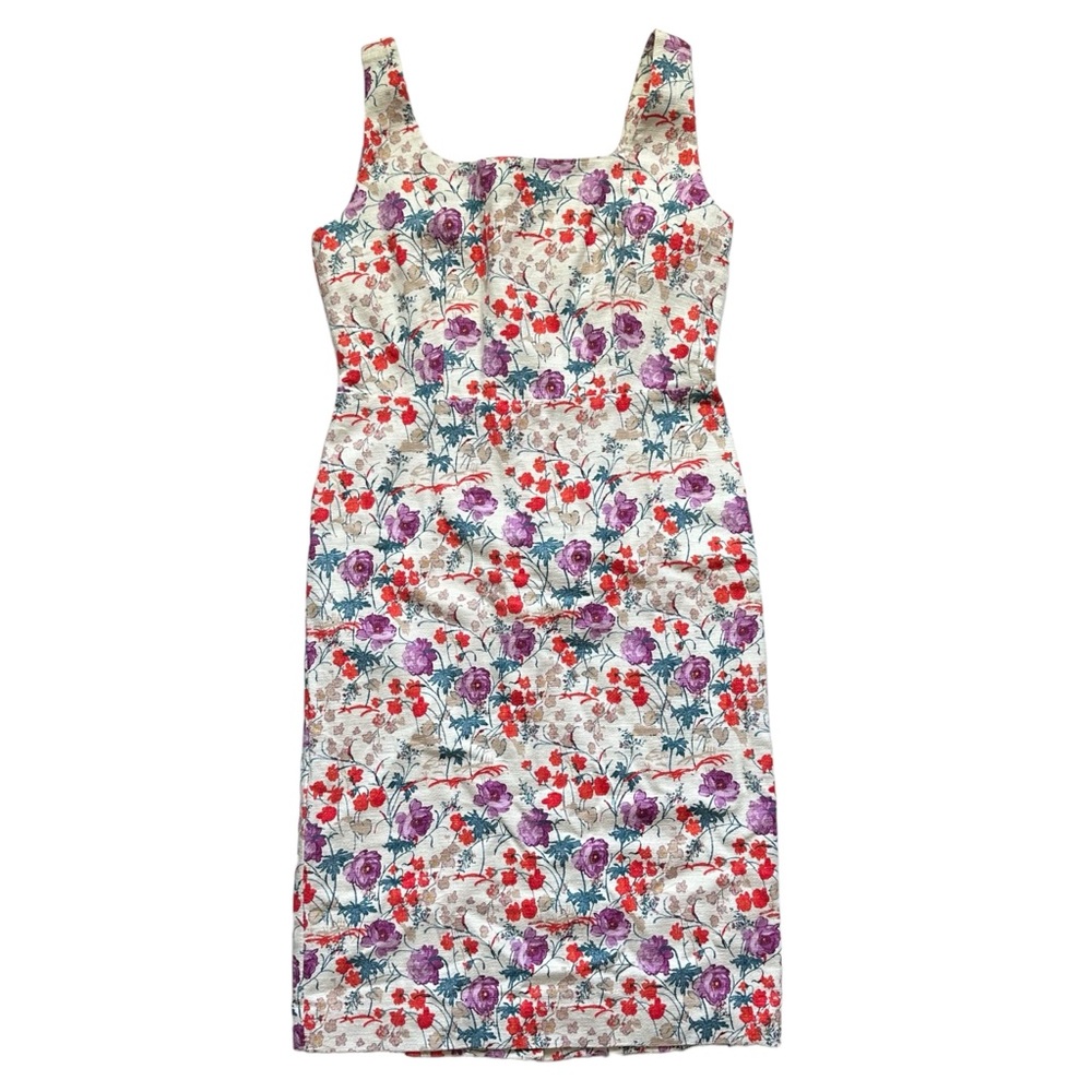 Ann Taylor Floral Mini Dress - Red, Purple, Green